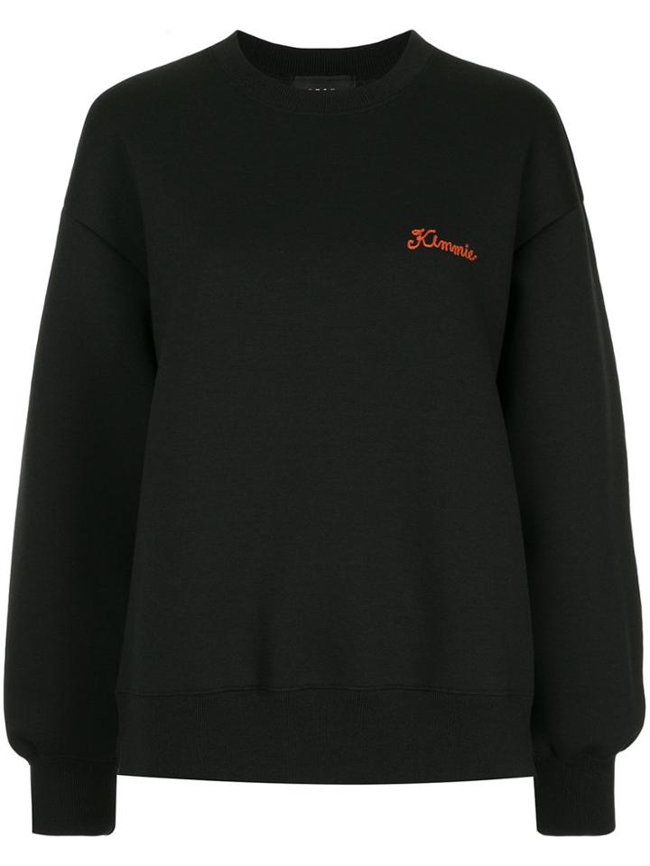 G.v.g.v. Embroidered Crew Neck Sweatshirt - Black