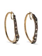 Hunrod 18kt Yellow Gold Diamond Uruk Hoops - Bronze