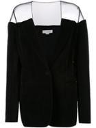 Stella Mccartney Transparent Panel Blazer - Black