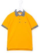 Armani Junior Classic Polo Shirt, Boy's, Size: 7 Yrs, Yellow/orange