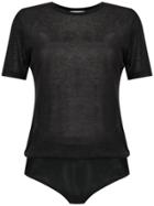 Nk Collection Printed Bodysuit - Black