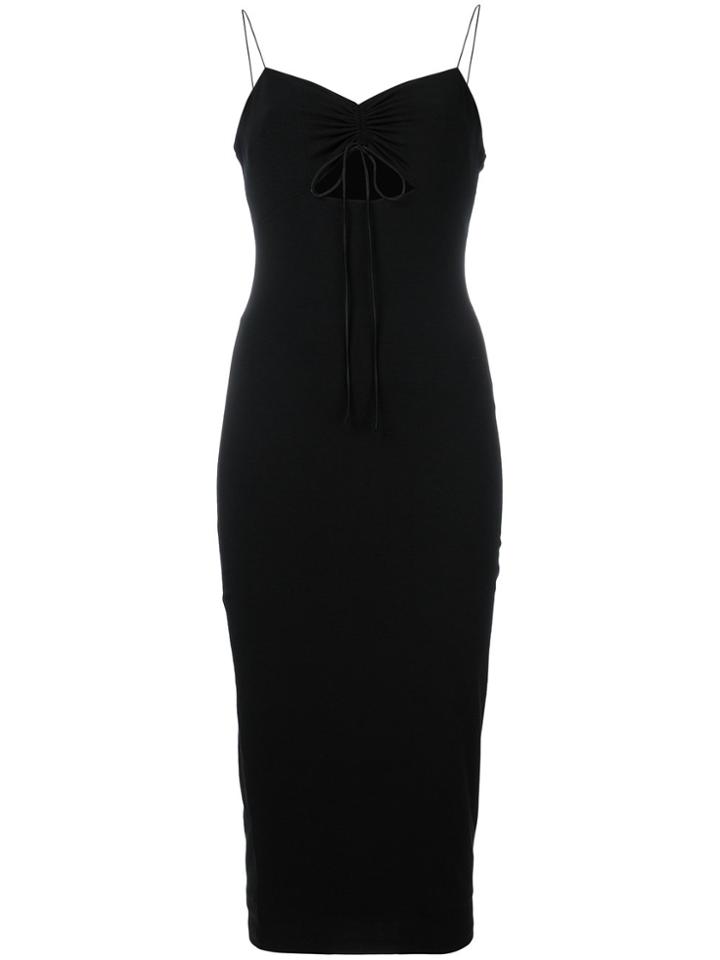 T By Alexander Wang Cut Out Spaghetti Strap Dress - Black