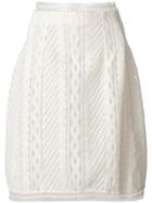 Ermanno Scervino Knitted Midi Skirt - White