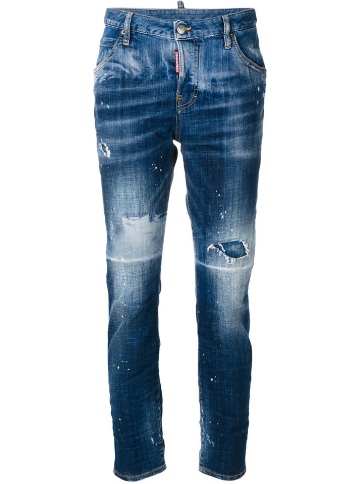 Dsquared2 Distressed Cool Girl Jeans - Blue