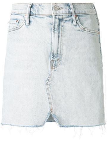 Mother Faded Denim Skirt - Blue