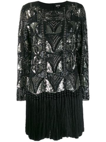 Just Cavalli Sequin Embellished Dress - Black