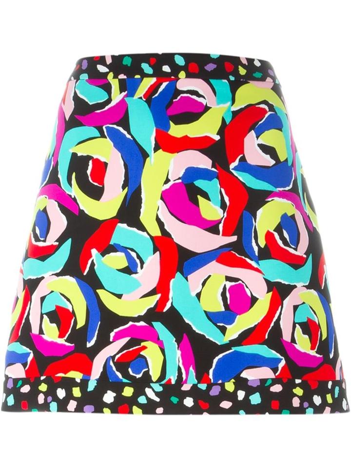 Boutique Moschino Abstract Print Mini Skirt
