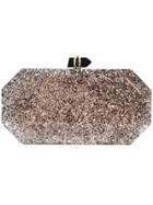 Marchesa Marbeled Box Clutch Bag - Pink & Purple