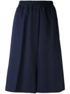Jil Sander - Wide Leg Shorts - Women - Cotton - 36, Blue, Cotton