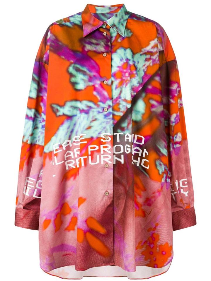Maison Margiela Abstract-print Shirt - Orange