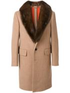 Versace Shawl Collar Coat - Brown