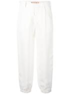 Marni - Tailored Cropped Trousers - Women - Viscose - 40, White, Viscose