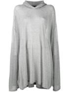 Area Di Barbara Bologna Oversize Hooded Top, Women's, Grey, Polyamide/polyester/spandex/elastane/viscose