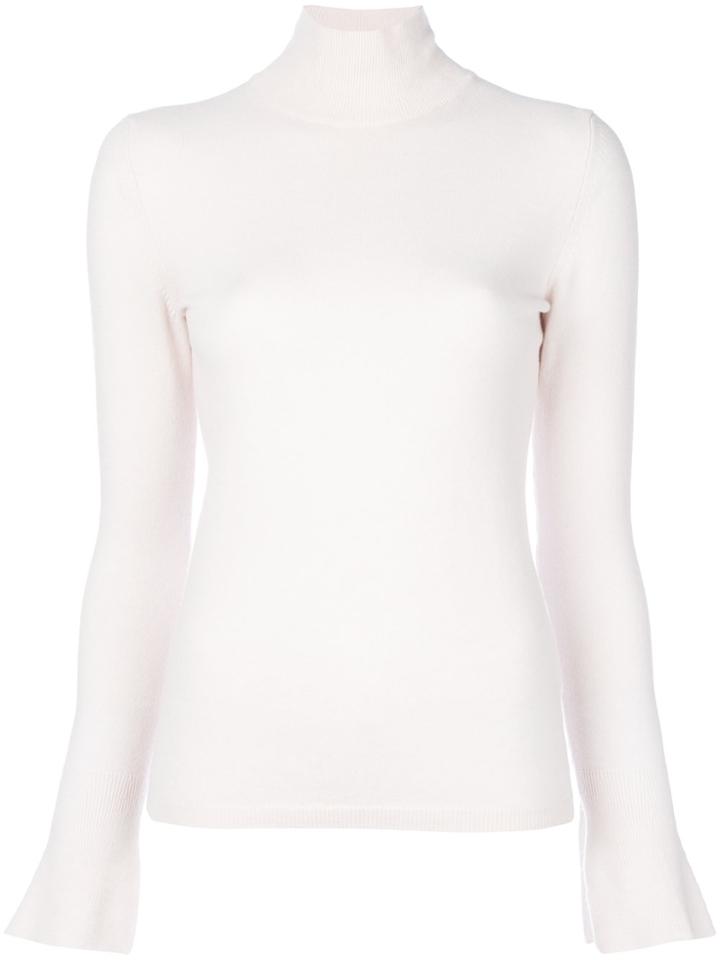 Mrz Flared Sleeve Turtleneck Sweater - Pink & Purple