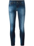 Dolce & Gabbana Skinny Cropped Jeans, Women's, Size: 38, Blue, Cotton/polyester/spandex/elastane