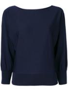 Ralph Lauren Collection Cut-out Sleeves Knitted Sweater - Blue