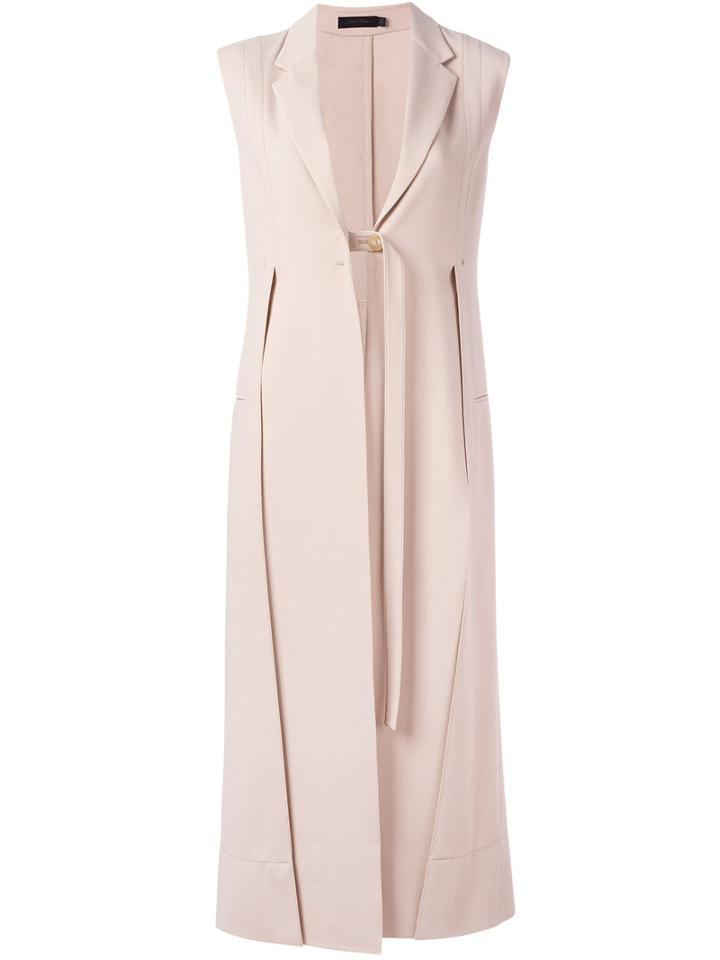 Calvin Klein Collection Long Waistcoat, Women's, Size: 40, Pink/purple, Spandex/elastane/acetate/viscose