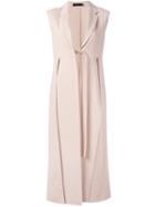 Calvin Klein Collection Long Waistcoat, Women's, Size: 40, Pink/purple, Spandex/elastane/acetate/viscose