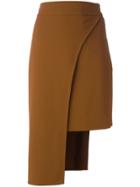 Cushnie Et Ochs Asymmetric Cady Skirt - Brown