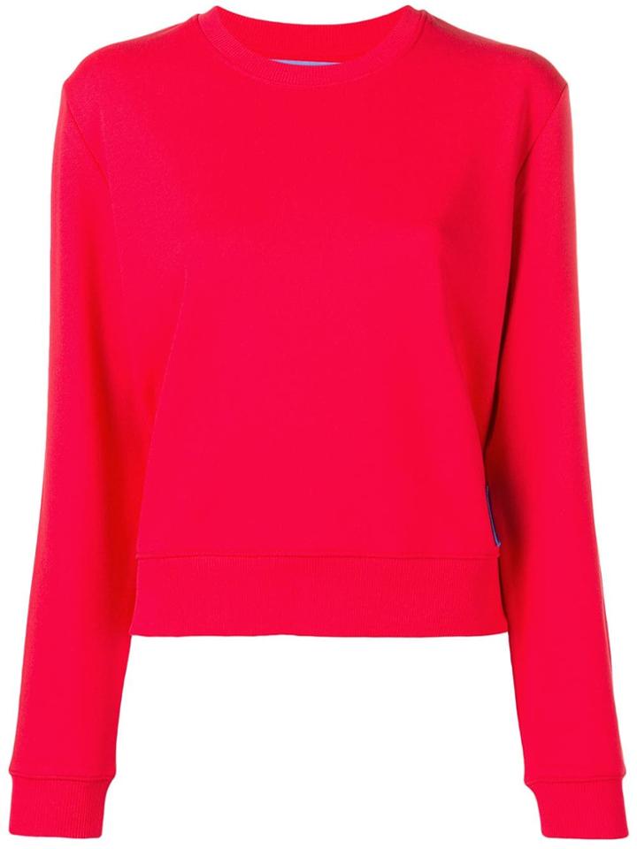 Calvin Klein Jeans Fitted Logo Sweatshirt - Red