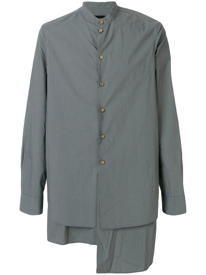 Uma Wang Asymmetric Fitted Shirt - Blue
