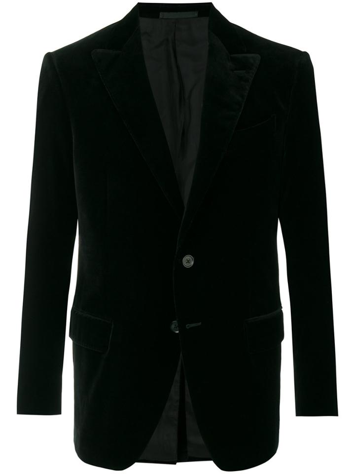 Caruso Classic Fitted Blazer - Black