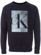 Calvin Klein Jeans Logo Print Sweatshirt, Men's, Size: S, Blue, Cotton