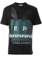 Mcq Alexander Mcqueen Electro Bunny Print T-shirt, Men's, Size: M, Black, Cotton