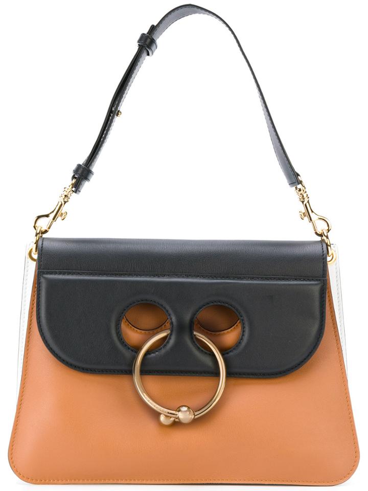 Jw Anderson Piercing Applique Tote Bag - Brown