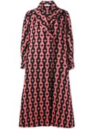Emilia Wickstead 'troy' Oversized Coat - Pink & Purple