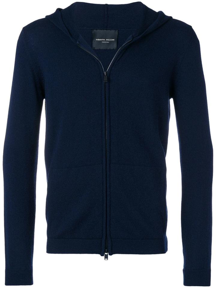 Roberto Collina Cashmere Hooded Jacket - Blue