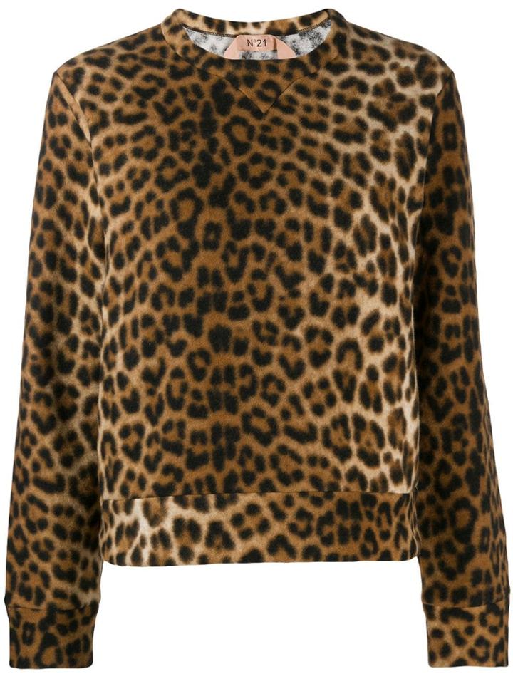 Nº21 Leopard Print Sweatshirt - Brown