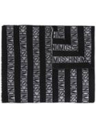Moschino Striped Scarf, Men's, Black, Wool
