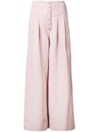 Ulla Johnson High Waist Wide Leg Trousers - Purple