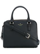 Kate Spade - Logo Print Satchel Bag - Women - Calf Leather/polyester - One Size, Black, Calf Leather/polyester
