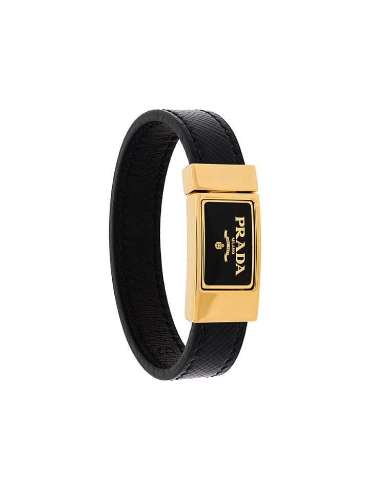 Prada Logo Bracelet - Black