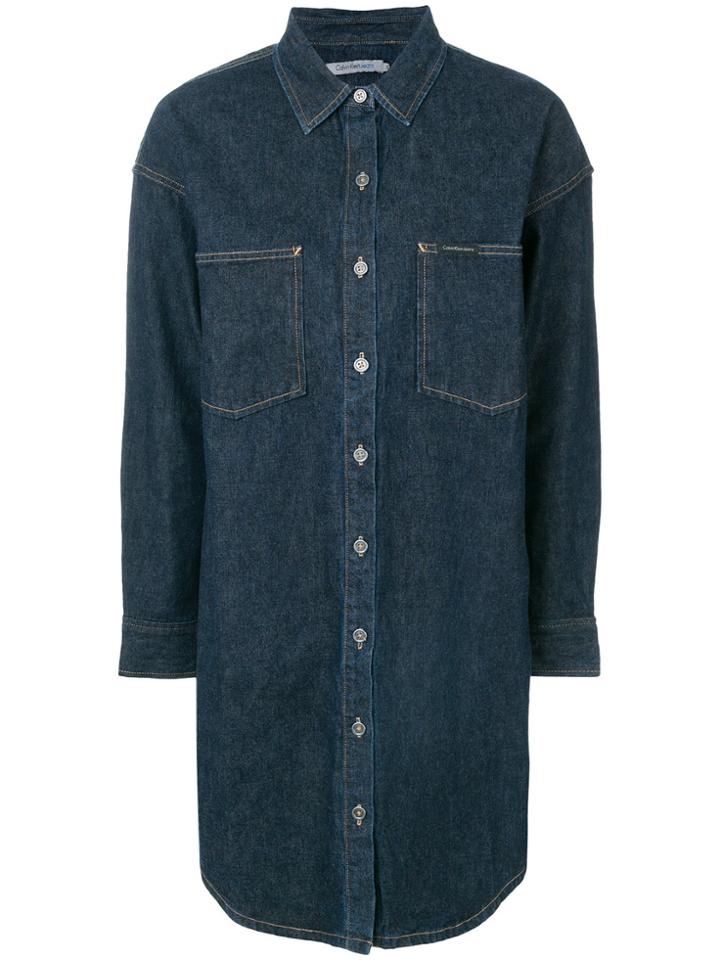 Calvin Klein Jeans Denim Shirt Dress - Blue