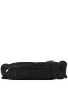 Balmain Large Logo Embroidered Belt Bag - Black
