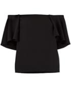 Valentino Off The Shoulder Blouse, Women's, Size: 46, Black, Silk