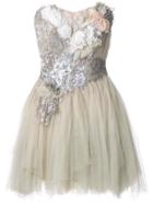Trash Couture Strapless Floral Mini Dress - Green