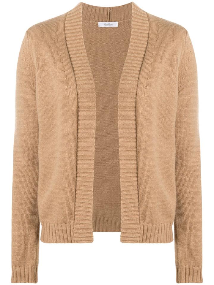 Max Mara Open Front Cardigan - Brown