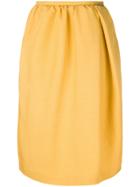 Rochas Gathered Waist Skirt - Yellow & Orange