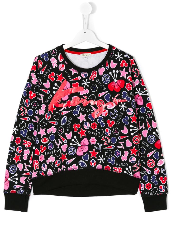 Kenzo Kids Logo Print Sweatshirt - Black