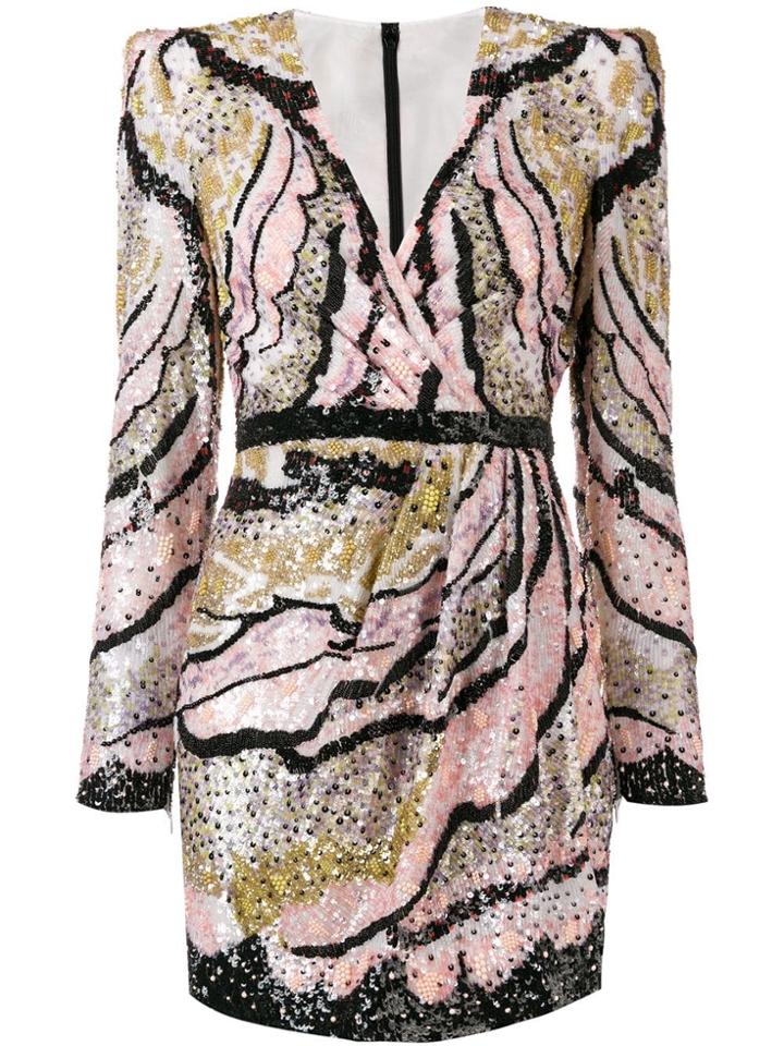 Zuhair Murad Sequined Mini Dress - Pink