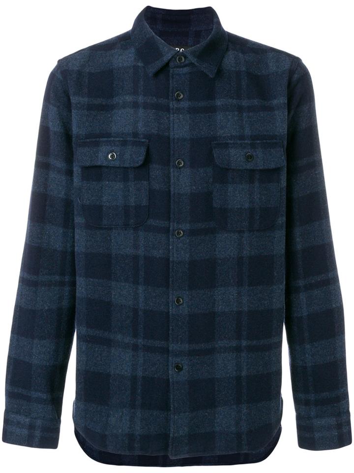 A.p.c. Checked Shirt - Blue