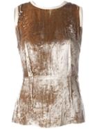 Joseph 'lone' Velvet Vest, Women's, Size: 40, Brown, Rayon/silk/cotton