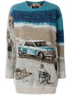 No21 Cadillac Print Sweater - Nude & Neutrals