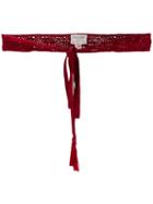 Forte Forte - Macramé Tied Belt - Women - Acetate - One Size, Red, Acetate