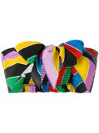 Philosophy Di Lorenzo Serafini Rainbow Stripe Tie Front Crop Top -