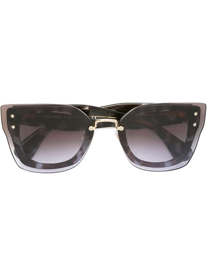 Miu Miu Eyewear Oversized Sunglasses - Grey